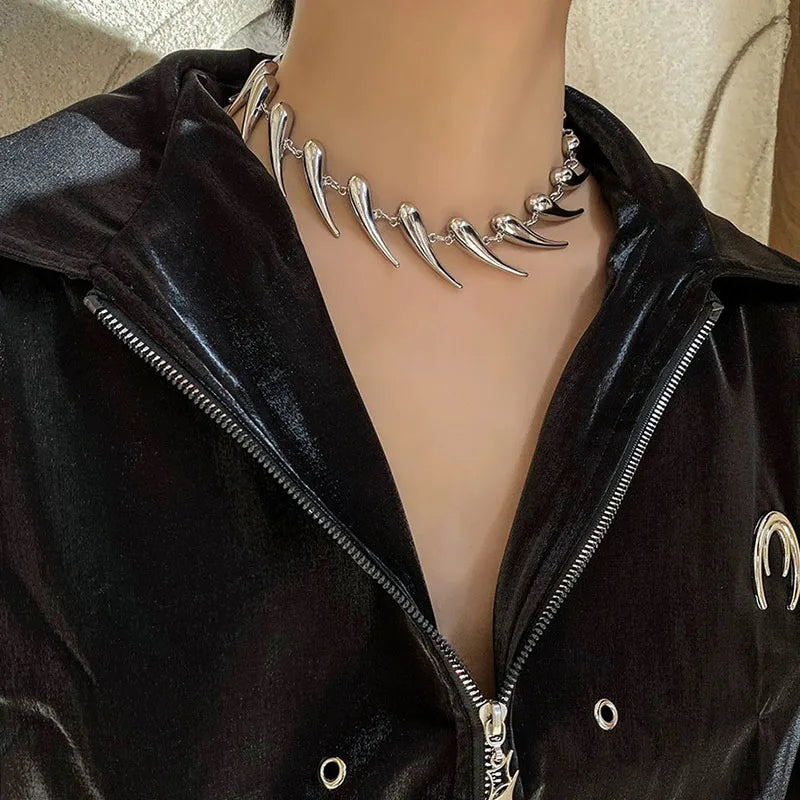 Vanta Steel Spike Necklace