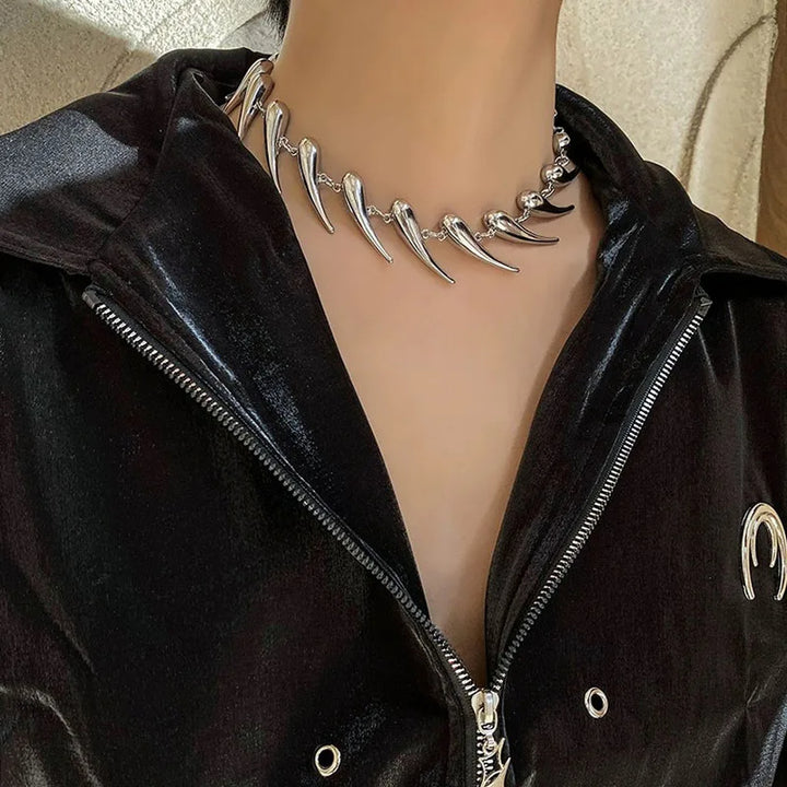 Vanta Steel Spike Necklace