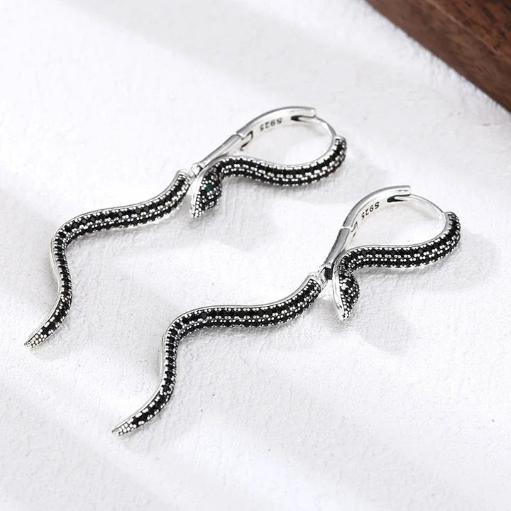 Serpentina Noir Drop Earrings
