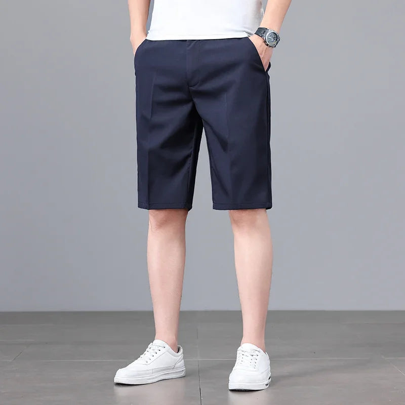 The Maison Straight Shorts — Mid-Rise Tailored Casual Short Pant for Men