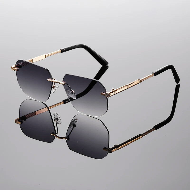 Valentino Rimless Gradient Shades
