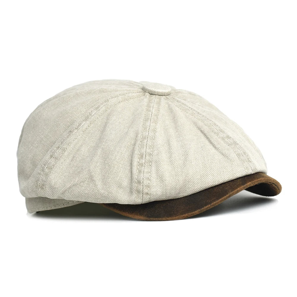 Rovell Washed Cotton Flat Cap