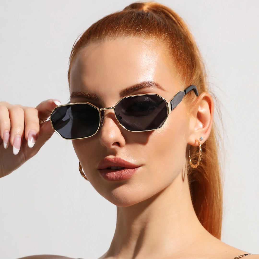 Mira Noir Retro Gold Sunglasses