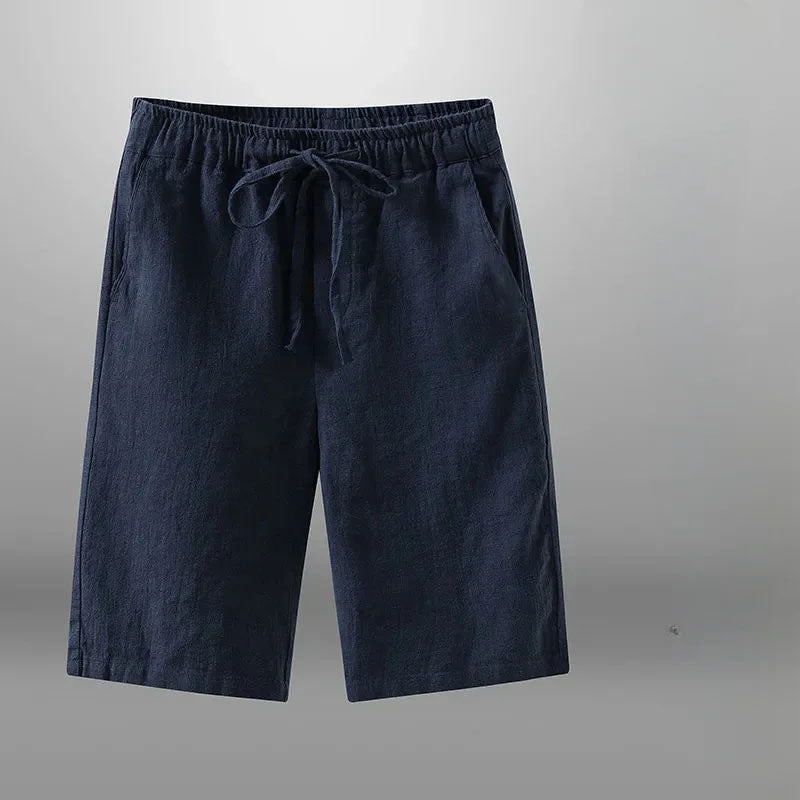 Men's Cotton Linen Casual Shorts | Lightweight Breathable Comfort Fit