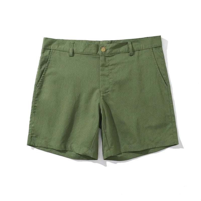 Men's Linen Cotton Blend Shorts | Lightweight Breathable Summer Essential