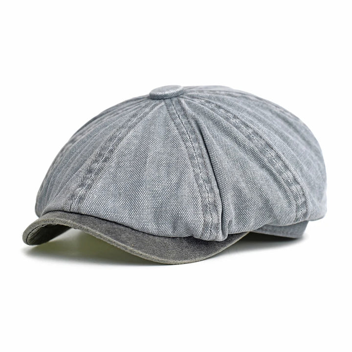 Rovell Washed Cotton Flat Cap