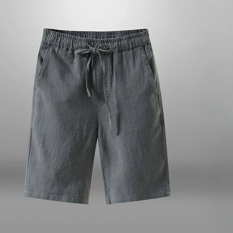 Men's Cotton Linen Casual Shorts | Lightweight Breathable Comfort Fit