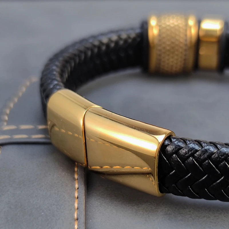 Aurel Cross Leather Bracelet