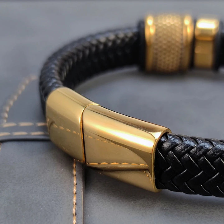 Aurel Cross Leather Bracelet