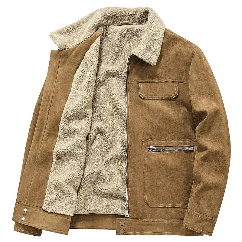 Langmere Suede Sherpa-Lined Jacket