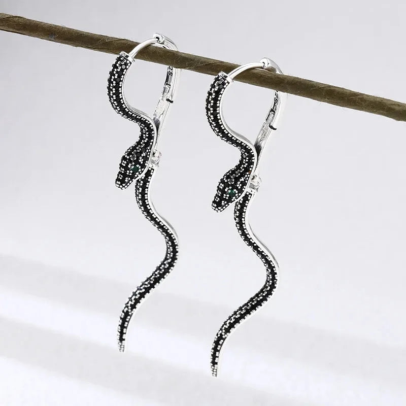 Serpentina Noir Drop Earrings