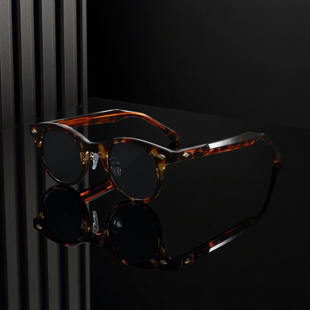 Torque Acetate Round Sunglasses