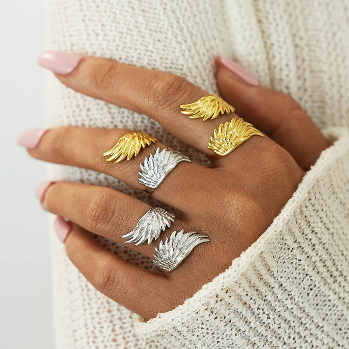 Aurelia Dove Wing Ring Set