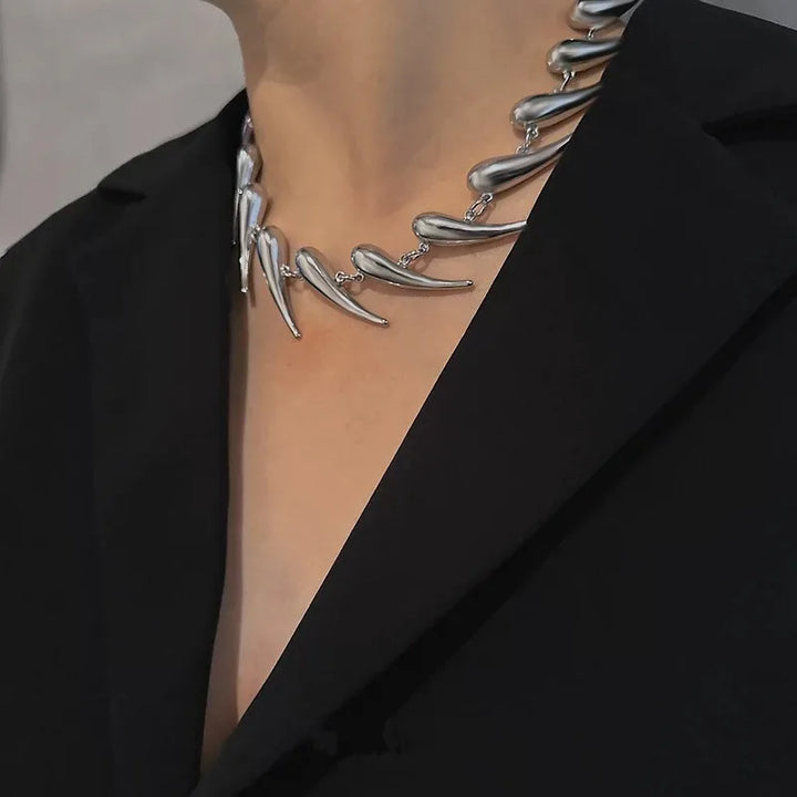 Vanta Steel Spike Necklace