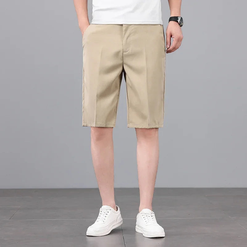 The Maison Straight Shorts — Mid-Rise Tailored Casual Short Pant for Men