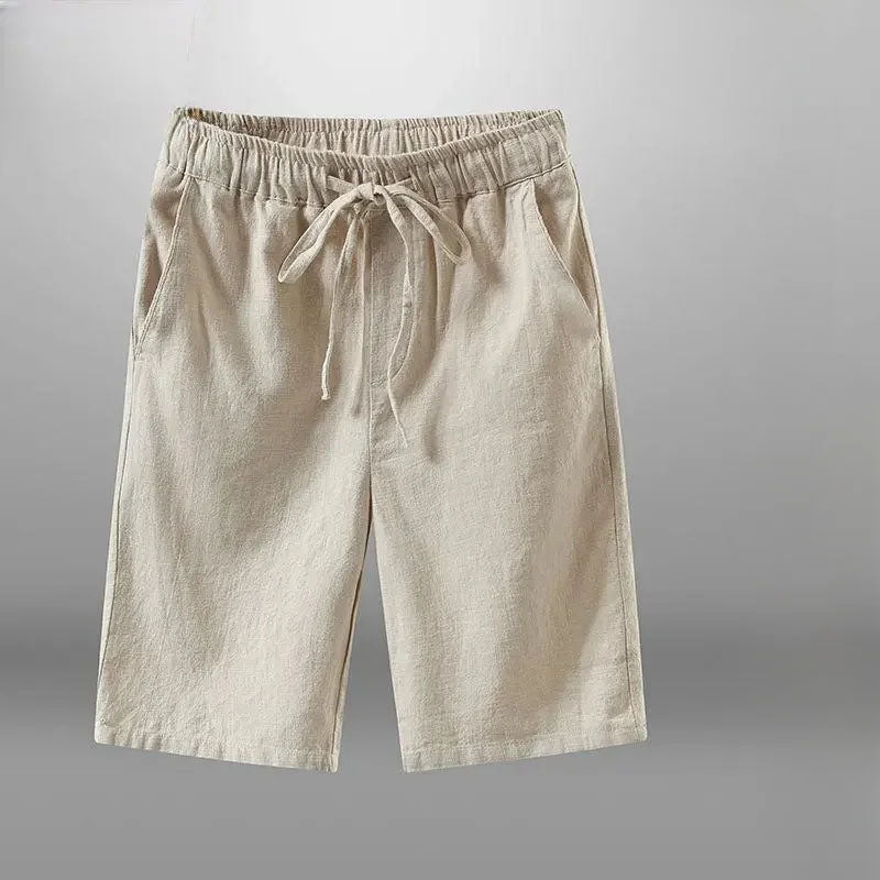 Men's Cotton Linen Casual Shorts | Lightweight Breathable Comfort Fit