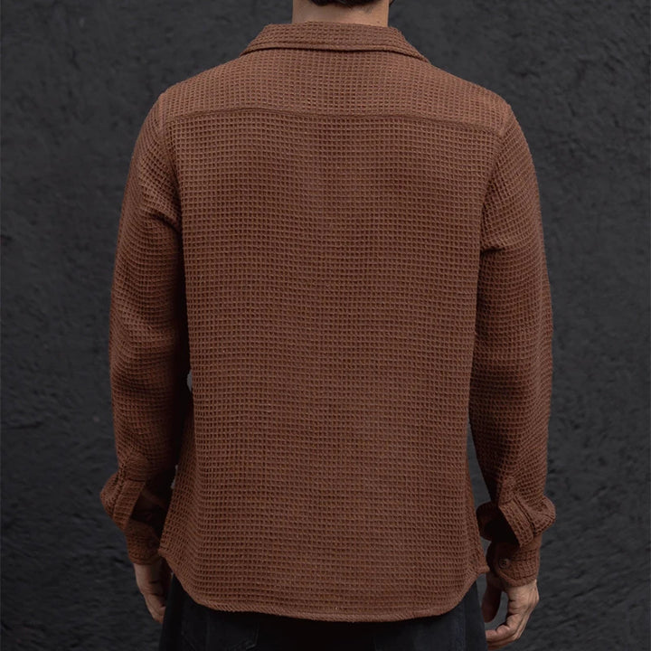 Santorini Lace Knit Polo Sweater
