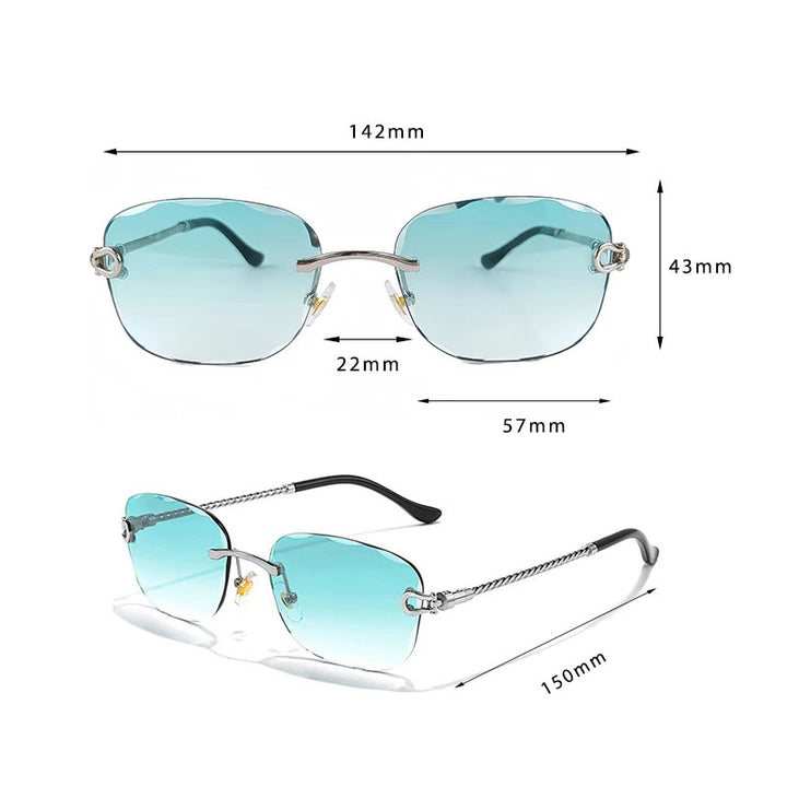 Skyline Gradient Rimless Sunglasses