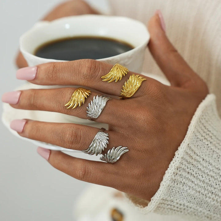 Aurelia Dove Wing Ring Set