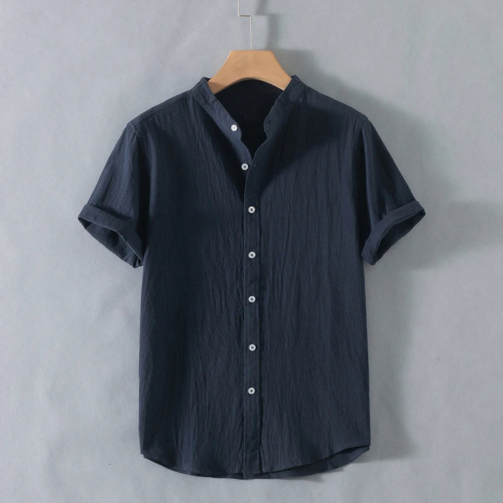 Calder Open Collar Cotton Shirt