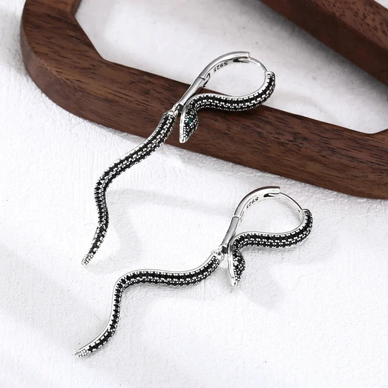 Serpentina Noir Drop Earrings