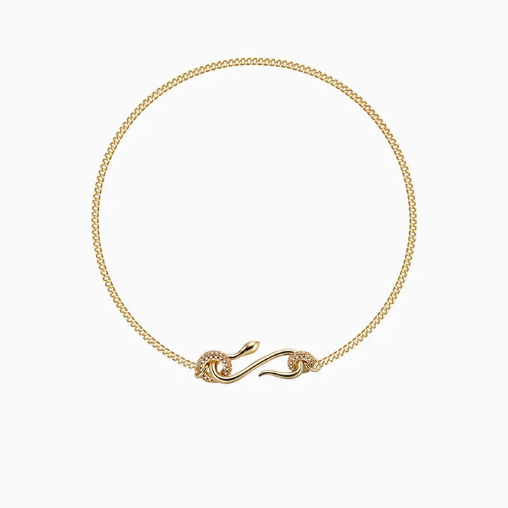 Serpentina Zircon Clasp Necklace