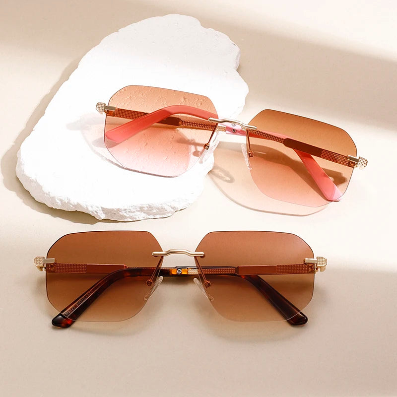 Valentino Rimless Gradient Shades