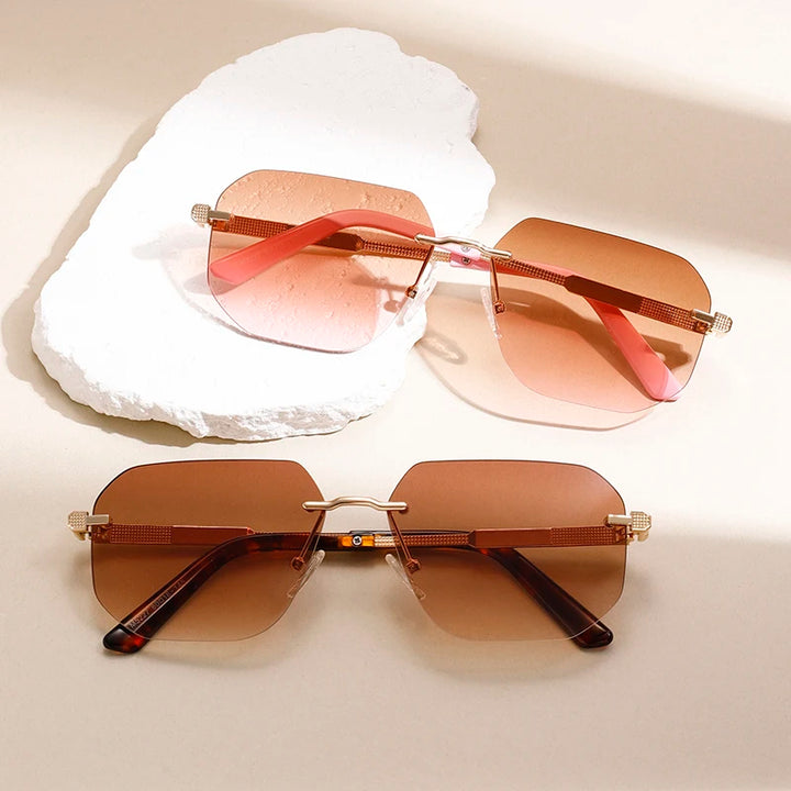 Valentino Rimless Gradient Shades
