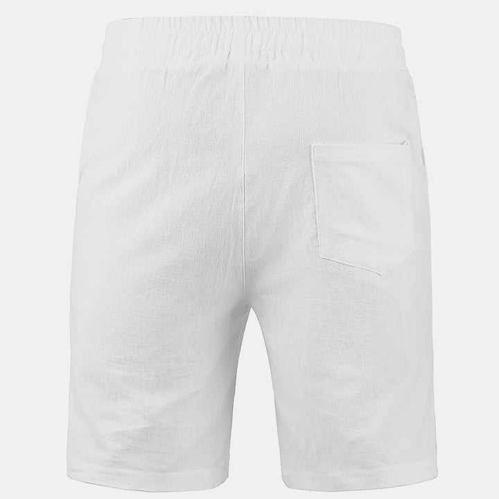 Men's Cotton Linen Shorts | Lightweight Breathable Summer Essential | Classic Solid Style