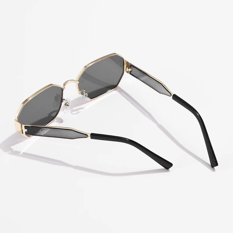 Mira Noir Retro Gold Sunglasses