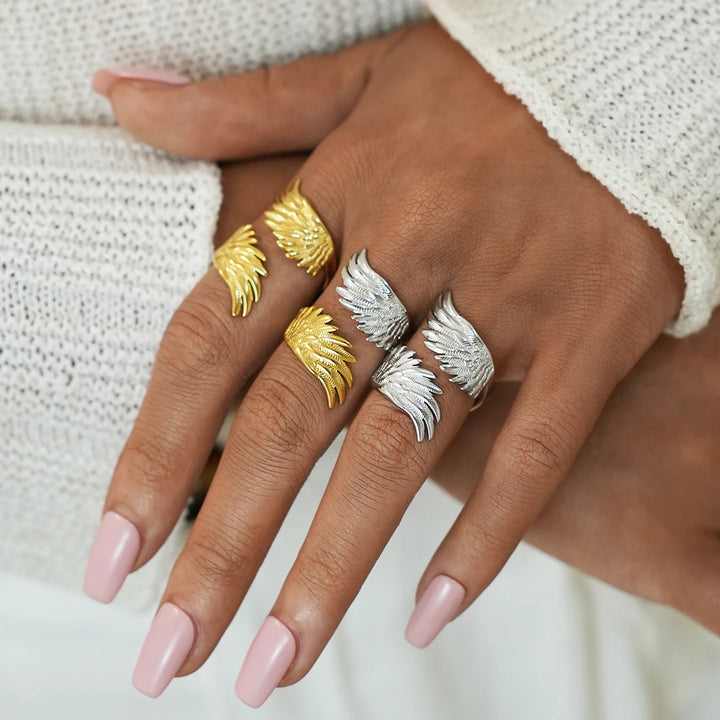 Aurelia Dove Wing Ring Set