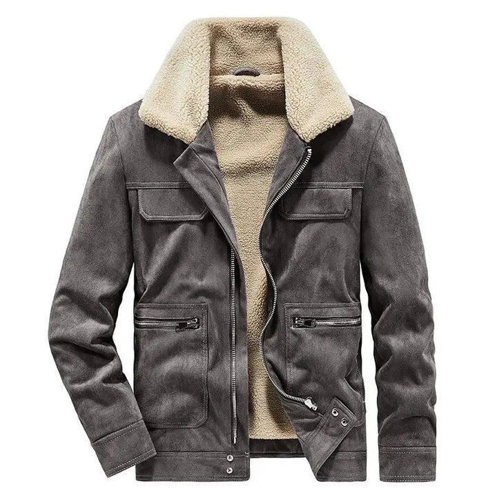 Langmere Suede Sherpa-Lined Jacket