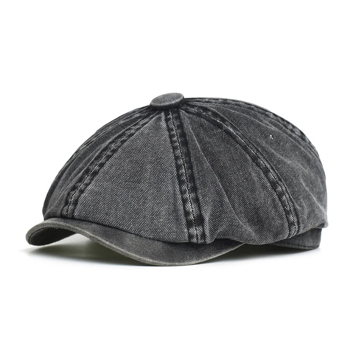 Rovell Washed Cotton Flat Cap