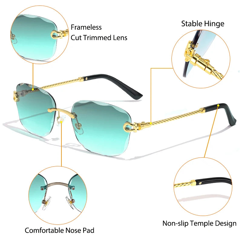 Skyline Gradient Rimless Sunglasses
