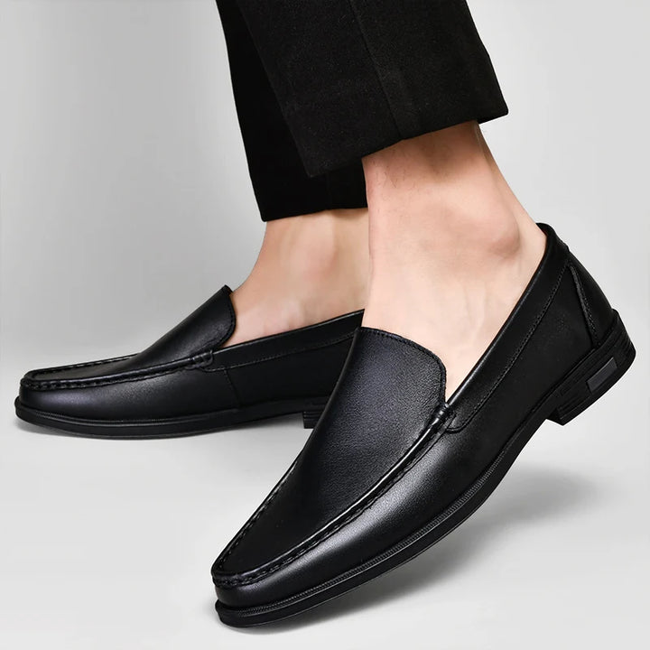 Corden Stitched Leather Loafers