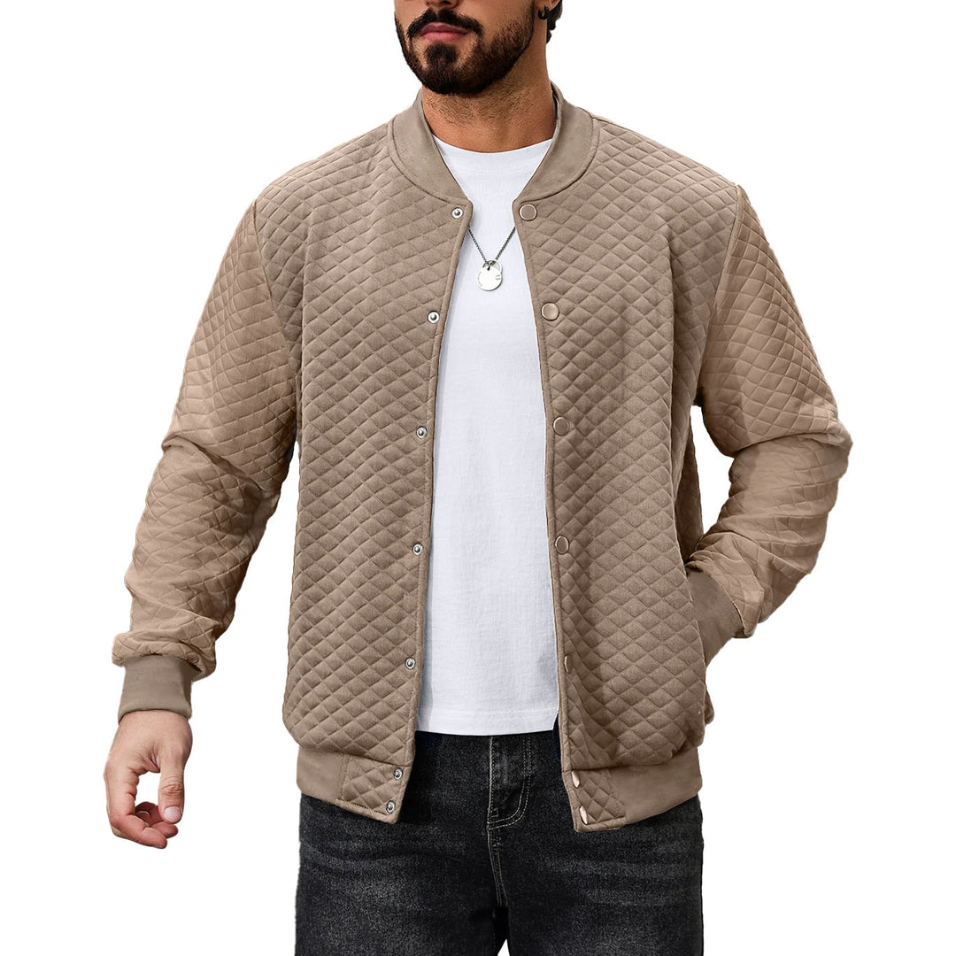 Virello Waffle Knit Bomber Jacket