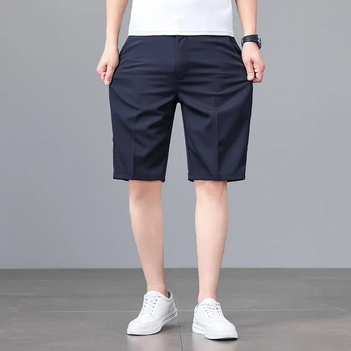 The Maison Straight Shorts — Mid-Rise Tailored Casual Short Pant for Men