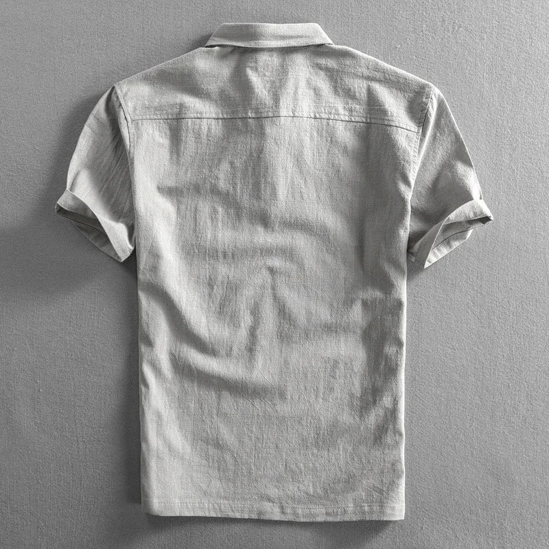 Torino Short Sleeve Linen Button Shirt
