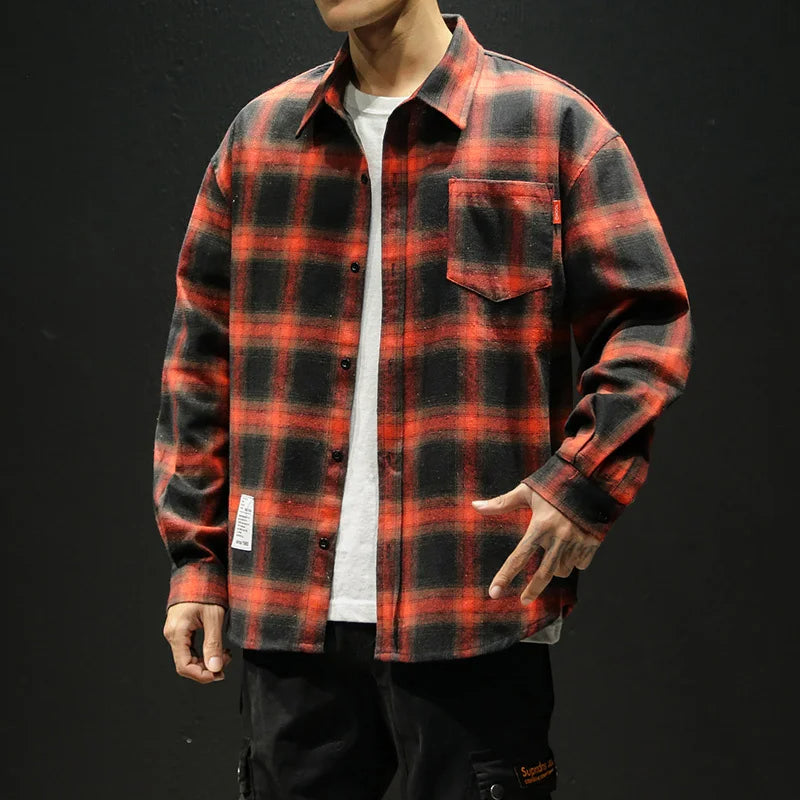 Driftwood Loose-Fit Plaid Shirt