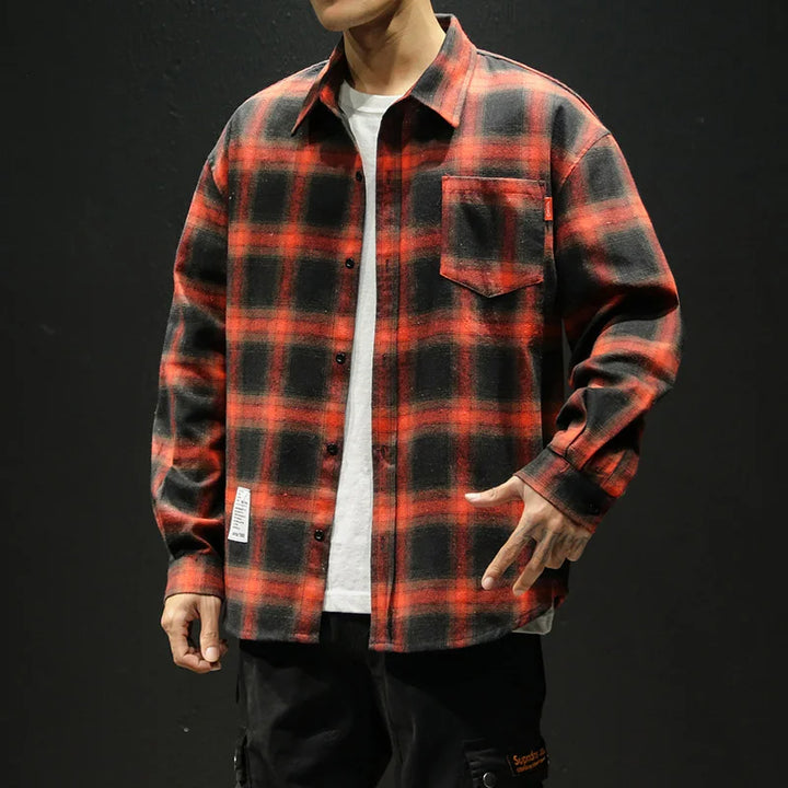Driftwood Loose-Fit Plaid Shirt