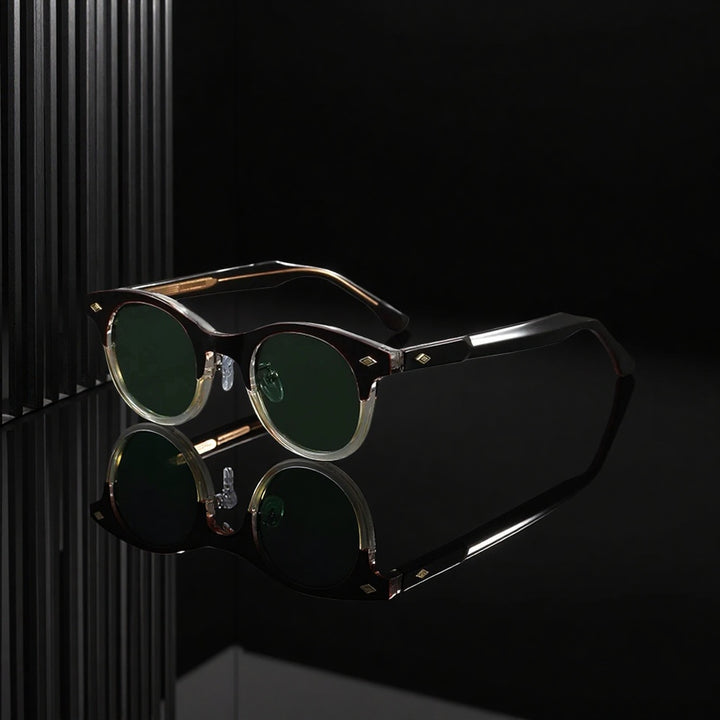 Torque Acetate Round Sunglasses