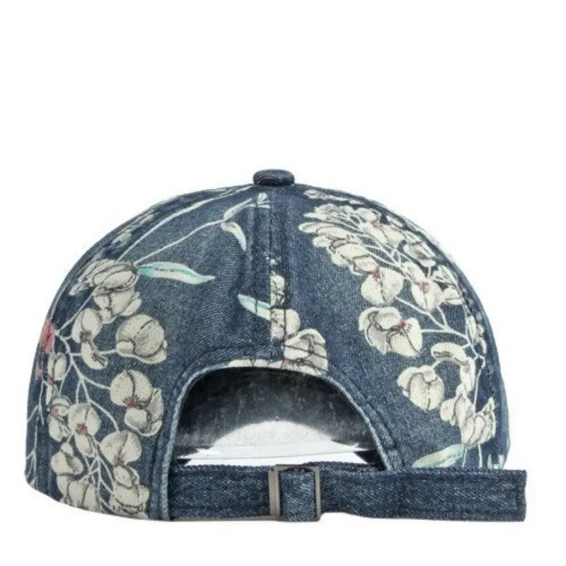Roselle Floral Denim Cap