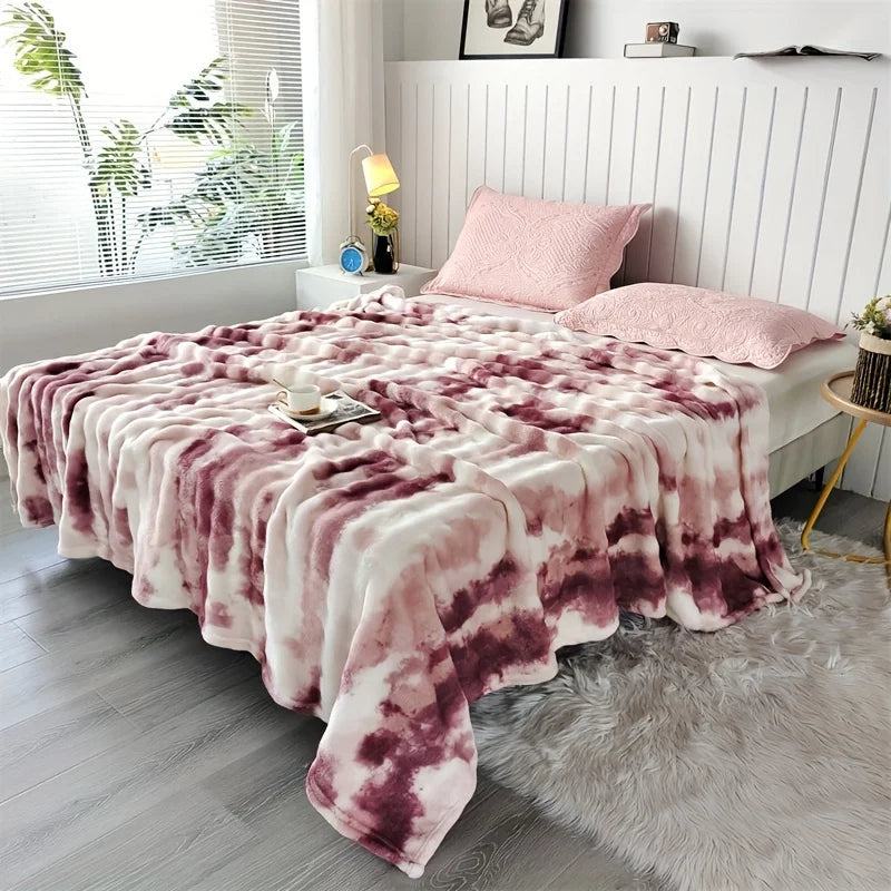 Veluna Tie-Dye Fur Blanket