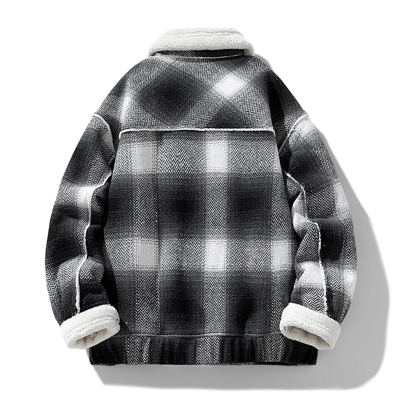 Arden Plaid Fleece-Lined Jacket