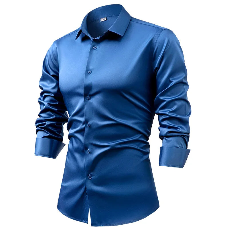 Valerio Satin Stretch Shirt