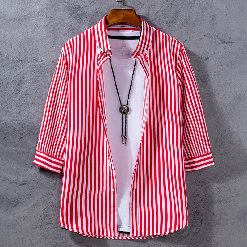 Arden Stripe Three Quarter Sleeve Shirt