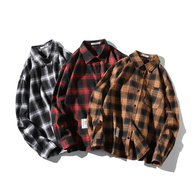 Driftwood Loose-Fit Plaid Shirt