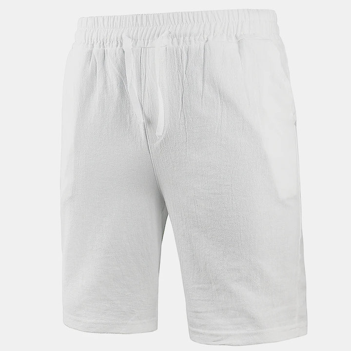 Men's Cotton Linen Shorts | Lightweight Breathable Summer Essential | Classic Solid Style