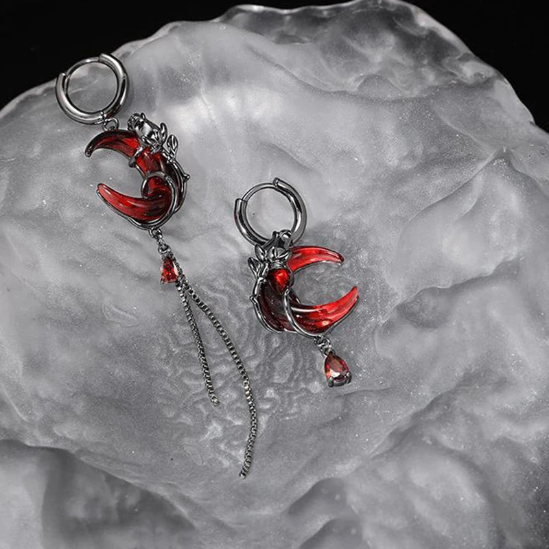 Lunara Crimson Drop Earrings