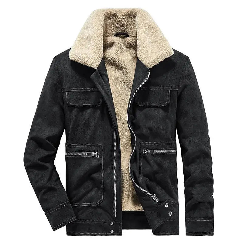 Langmere Suede Sherpa-Lined Jacket